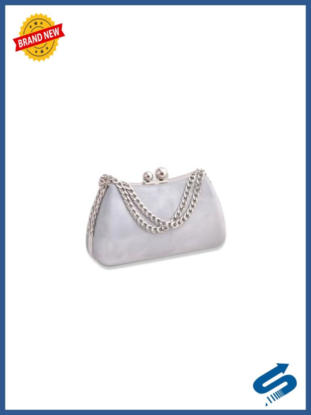 Evening Clutch Faux Leather Marble Chain Crossbody Wedding Bag